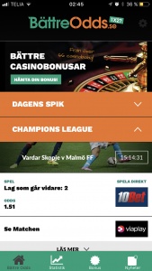 Bättre odds app